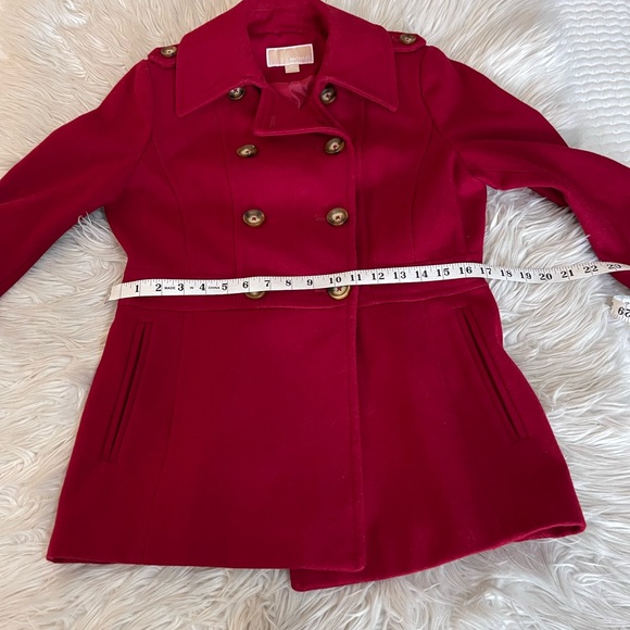 Michael Kors | Red | Double Breasted | Pea Coat - Picture 7 of 13